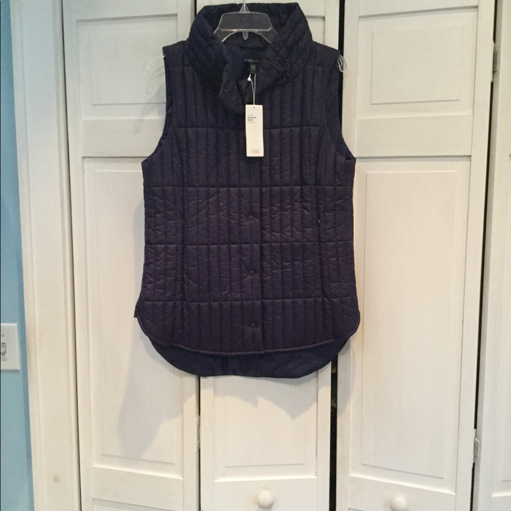 Eileen Fisher NWT eggplant color, quilted vest